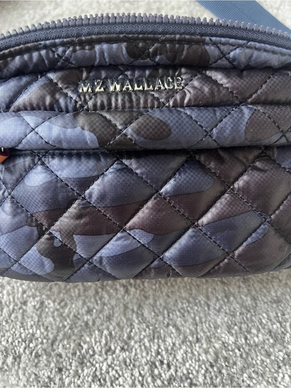 MZ Wallace Navy Quilted Crossbody Bag/sling bag/fanny pack